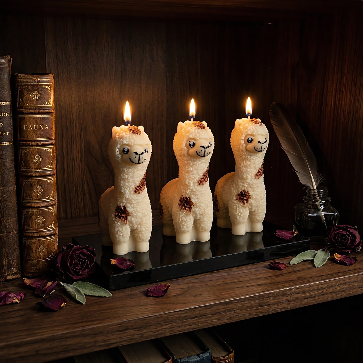 Alpaca | Hand-painted Scented Candle | Signature Coconut Blend (Soy-Free)