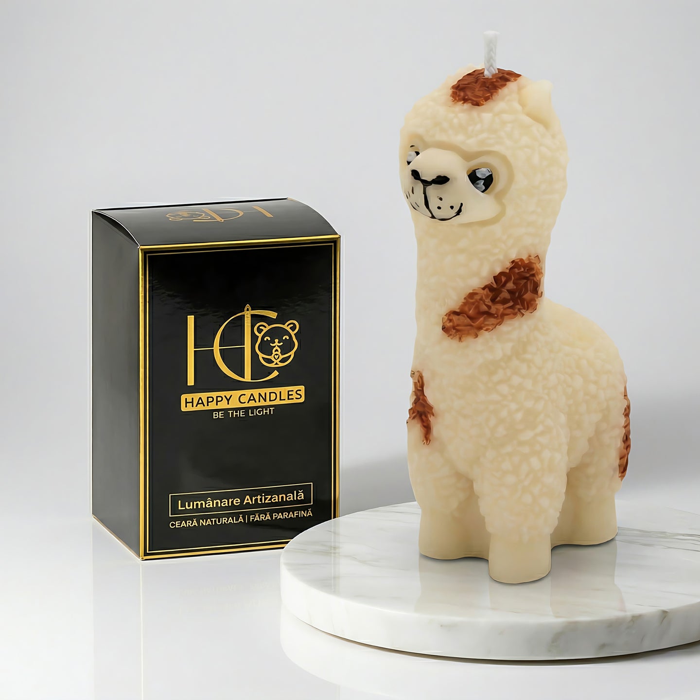 Alpaca | Hand-painted Scented Candle | Signature Coconut Blend (Soy-Free)