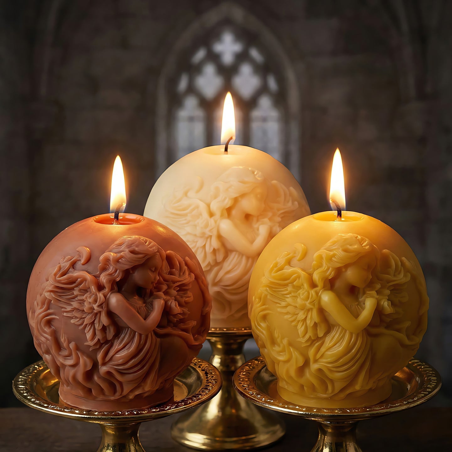 Angel Sphere Beeswax Candle Accord 3