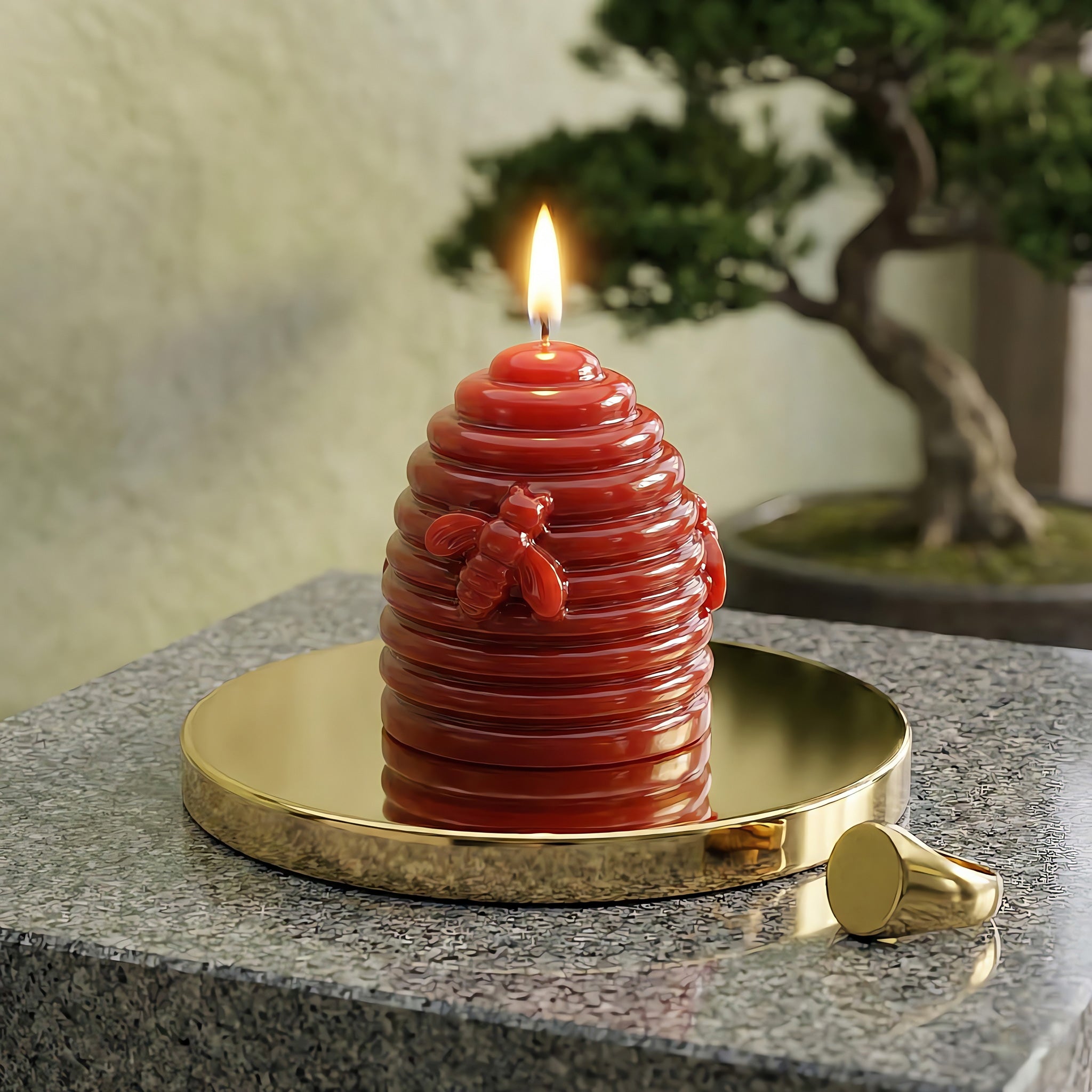 Ul | Rzeźbiona Świeca z Wosku Pszczelego | 100% Czysta – Happy Candles ...