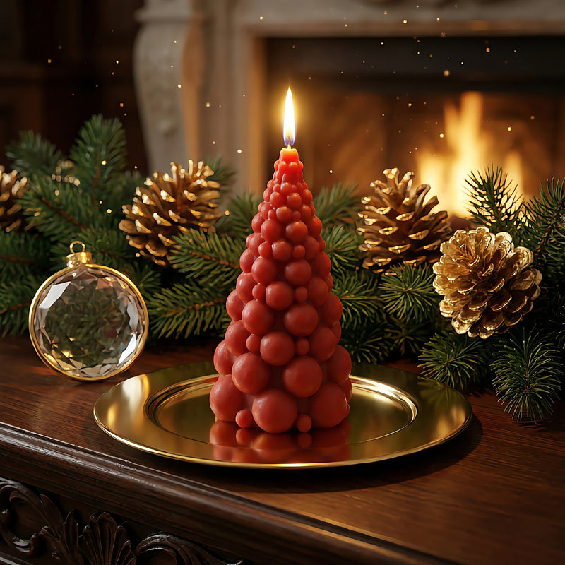 Bubble Christmas Tree Beeswax Candle Accord 1
