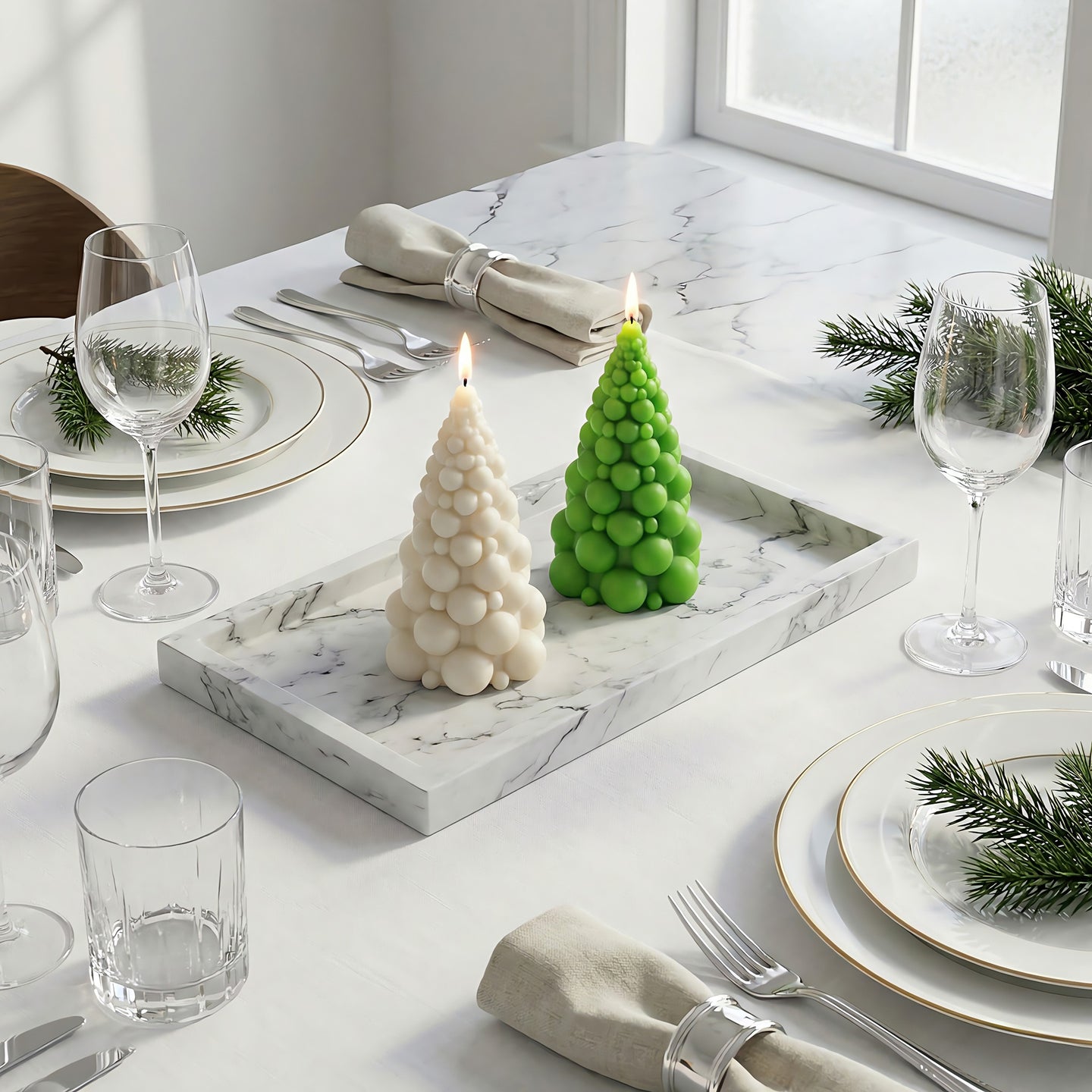 Bubble Christmas Tree Beeswax Candle Accord 2