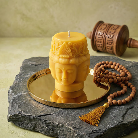 Buddha Beeswax Candle Accord 1