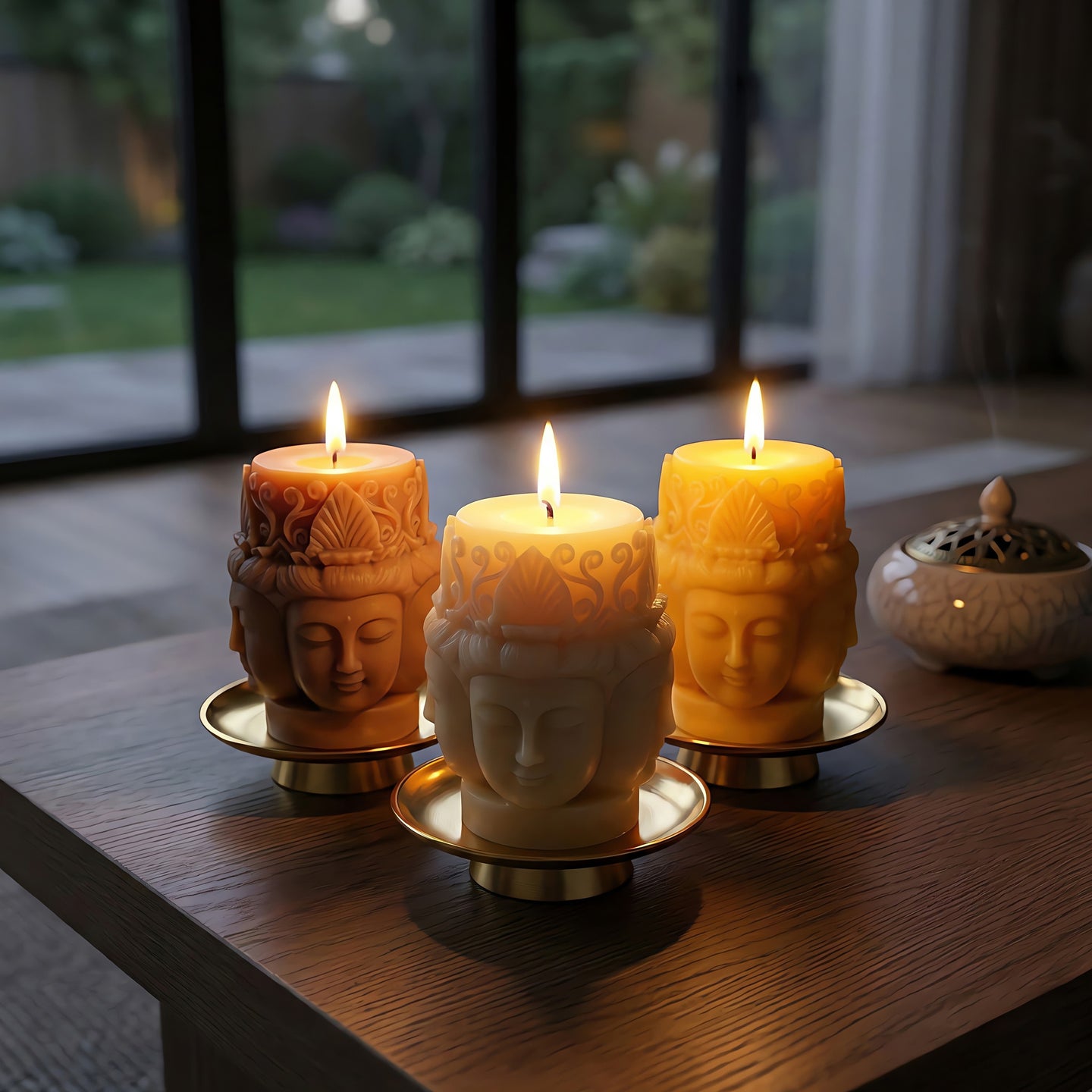 Buddha Bienenwachskerze Akkord 3