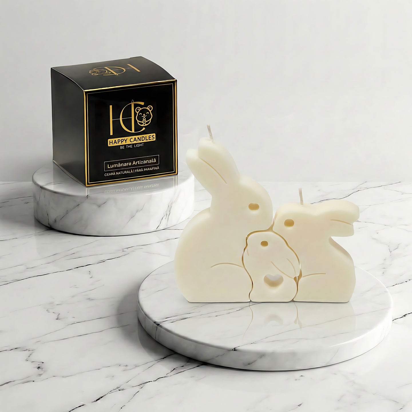 Bunny Family Scented Candle Set White Cover Image