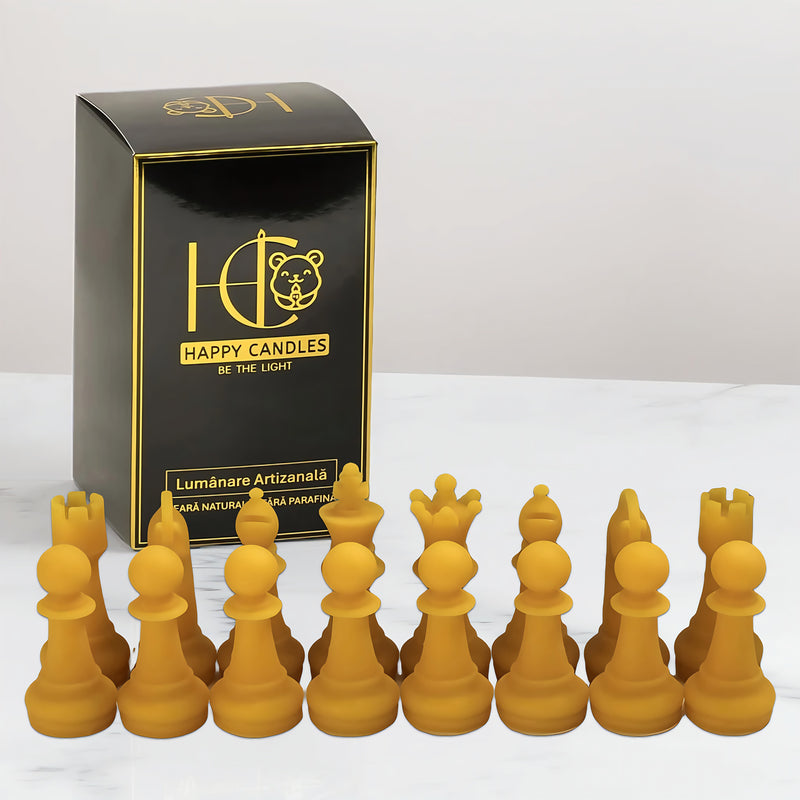 Chess Beeswax Decorative Set 16 Yellow Cover Image