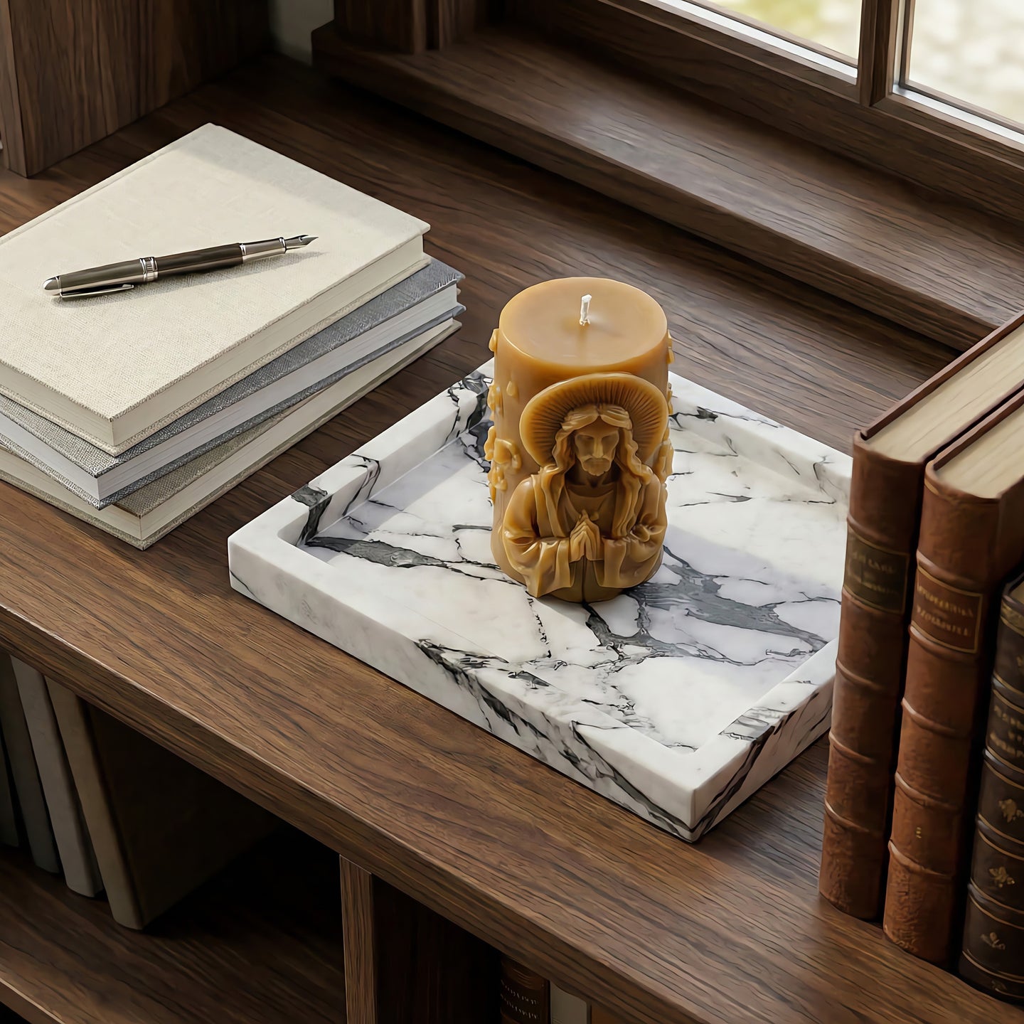 Svíčka ze včelího vosku Kristus Akord 2