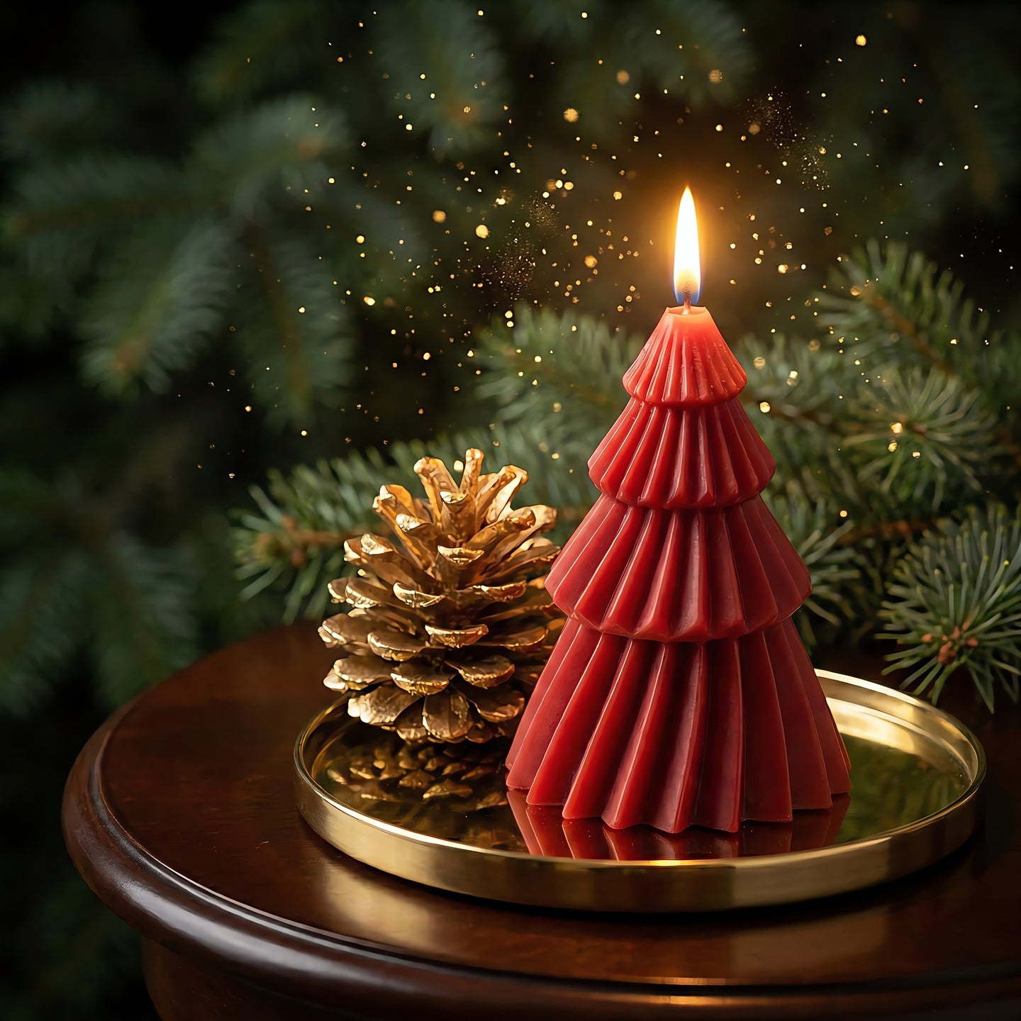 Christmas Tree Beeswax Candle Accord 1