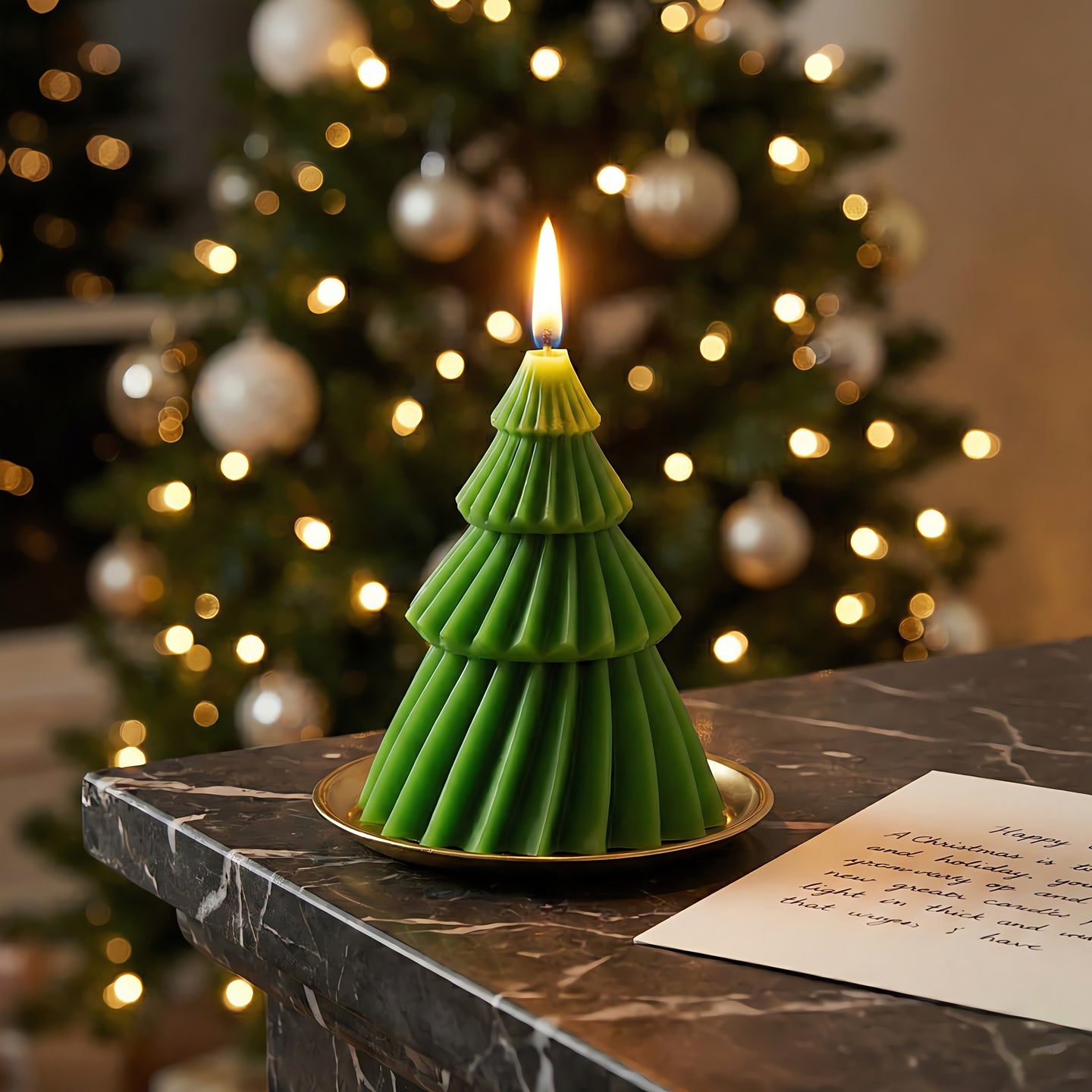 Christmas Tree Beeswax Candle Accord 3