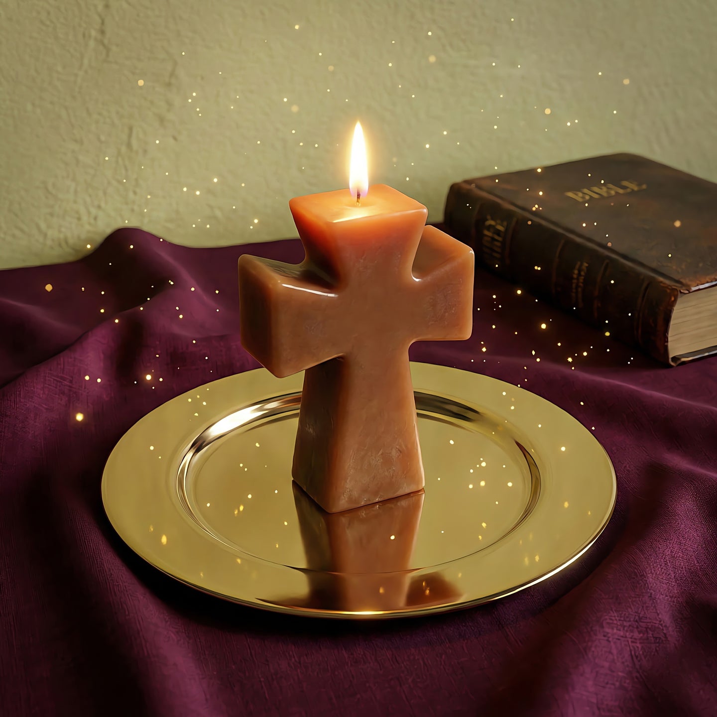 Cross Of Hope Beeswax Candle Accord 3