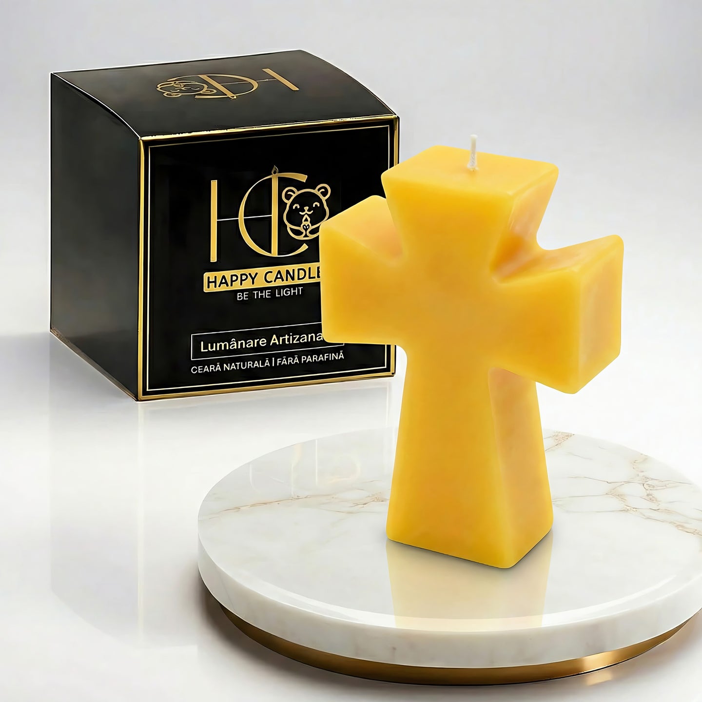 Cross Of Hope Beeswax Candle Yellow Cover Image