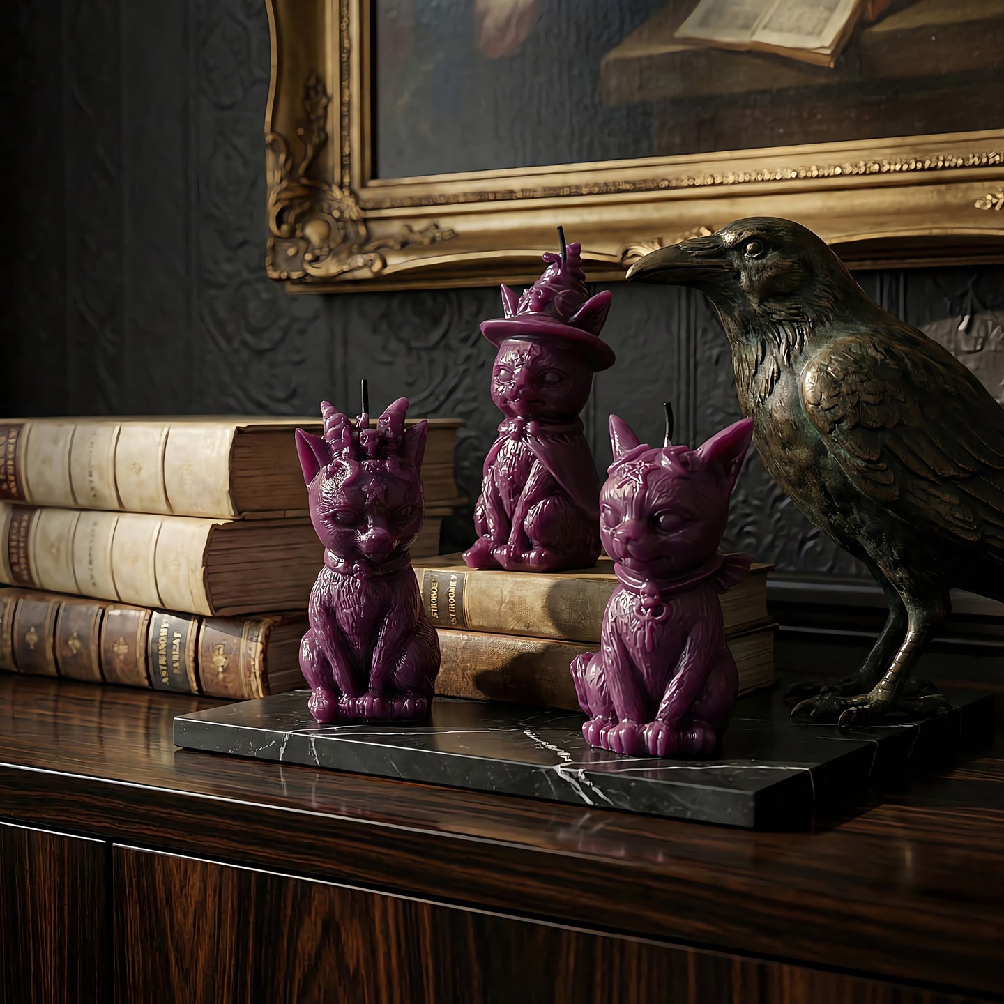 Demon Cats Beeswax Candle Set Accord 2