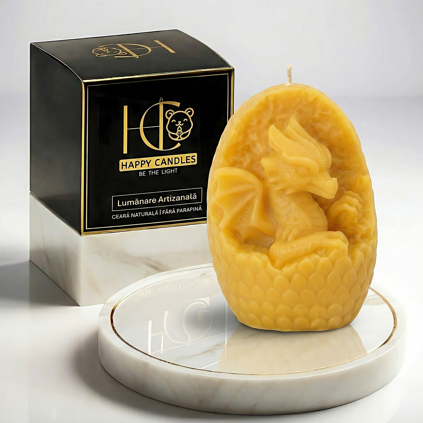 Dragon Egg Beeswax Candle Yellow Cover Image