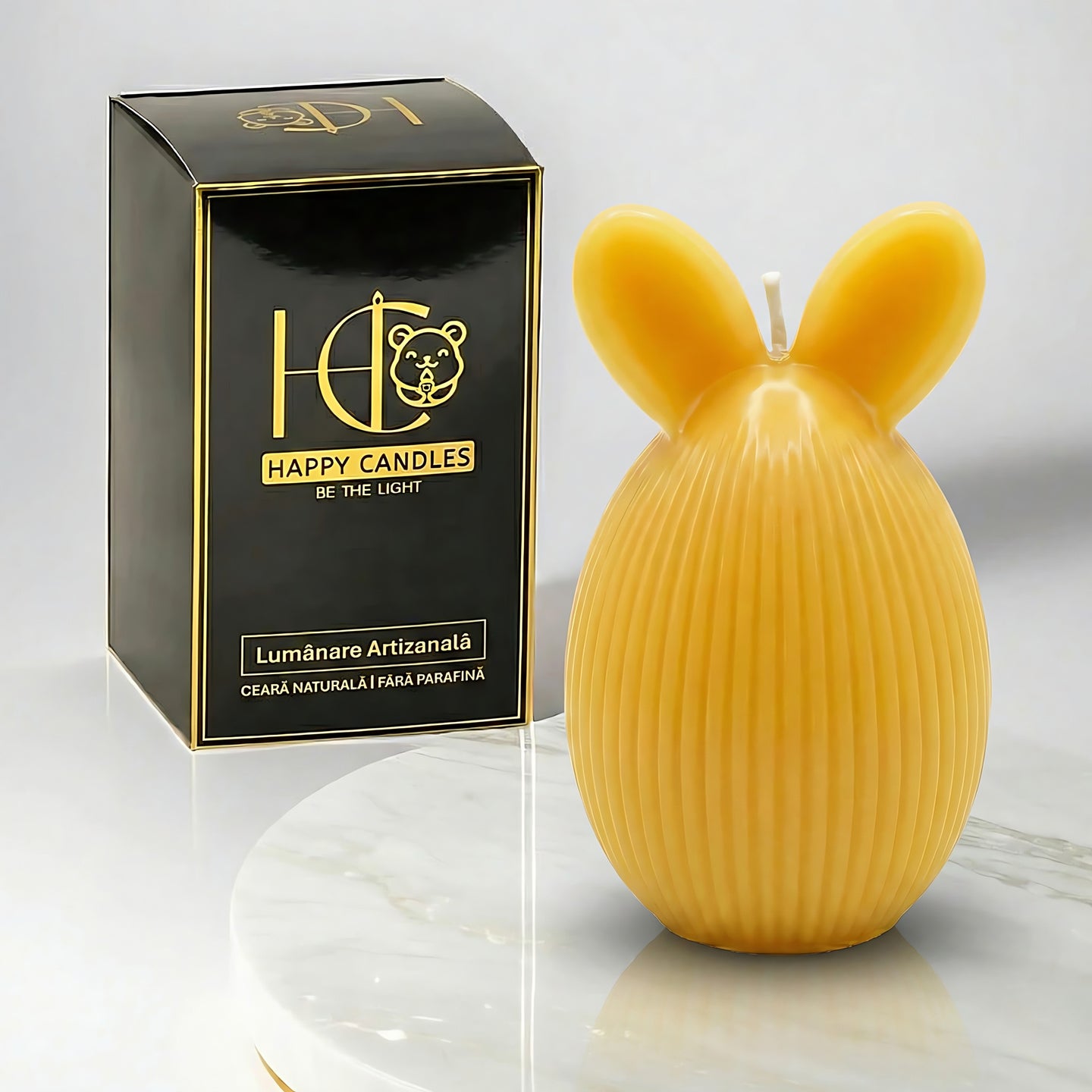 Eared Easter Egg Beeswax Candle 1 Yellow Cover Image