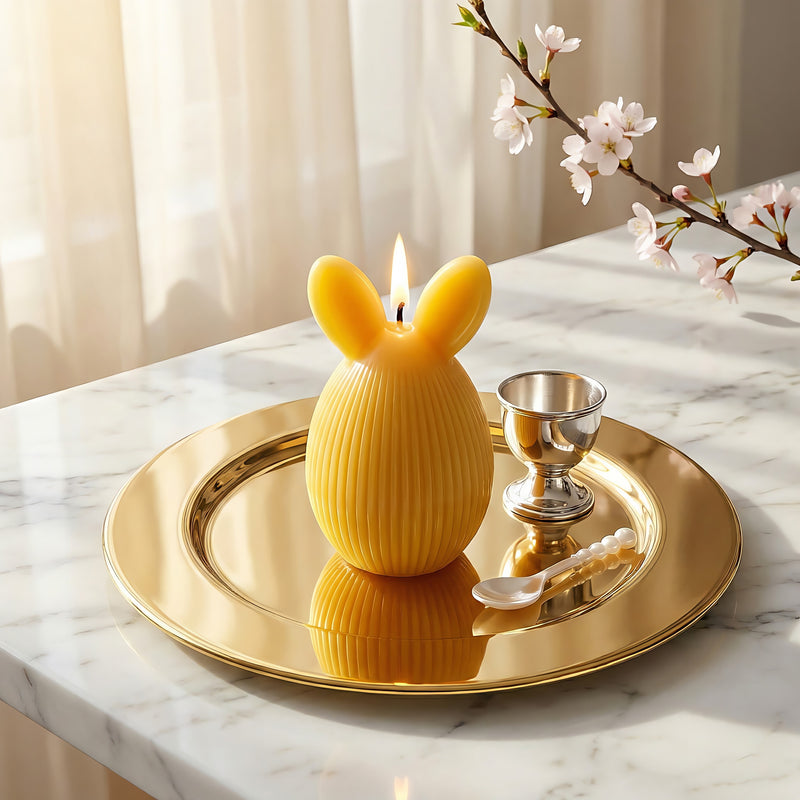 Eared Easter Egg Beeswax Candle Accord 1