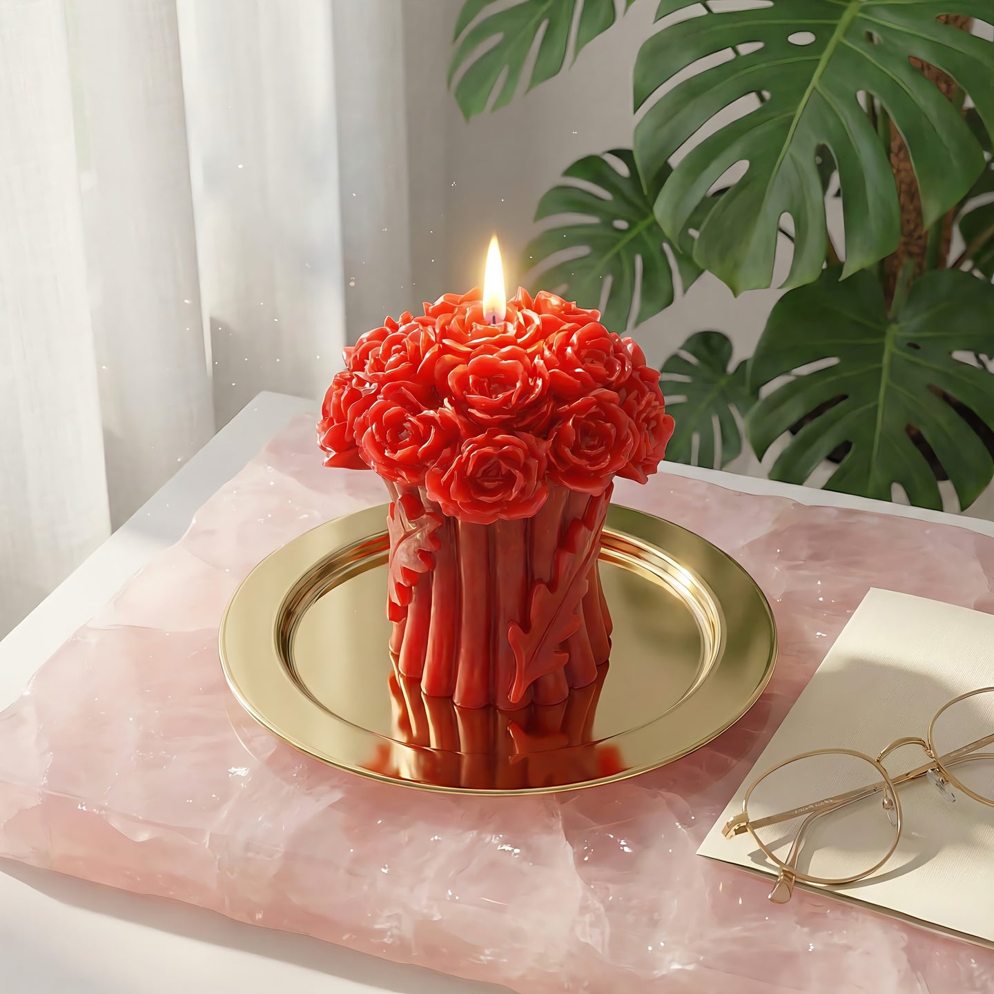 Flower Bouquet Beeswax Candle Accord 1