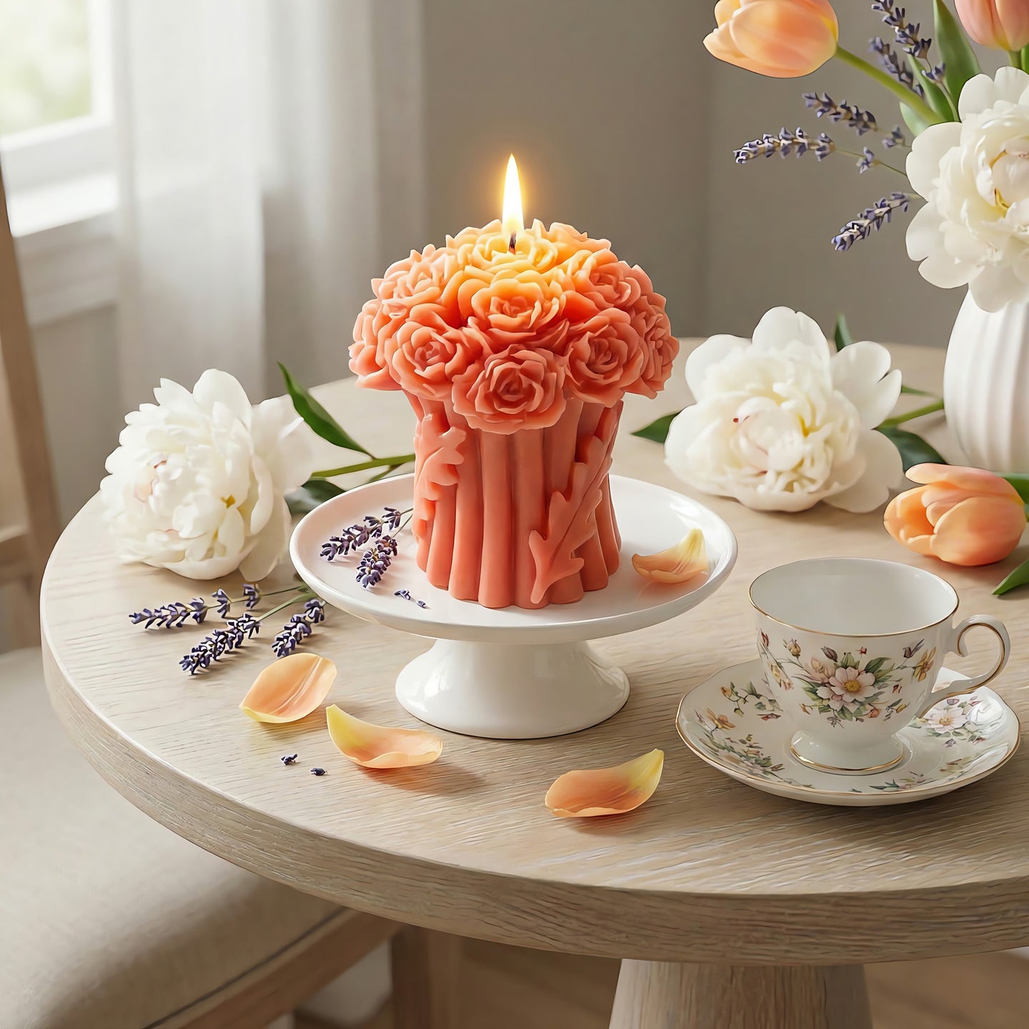 Flower Bouquet Beeswax Candle Accord 3