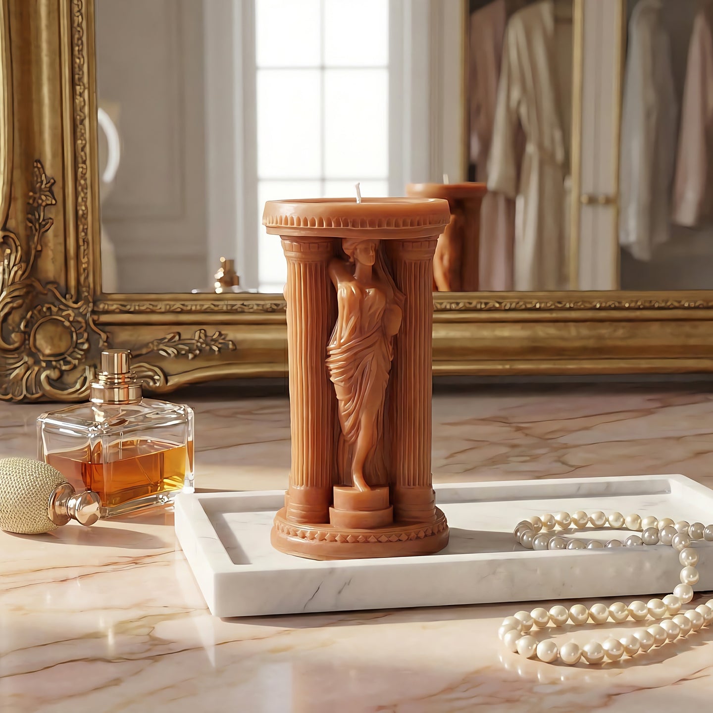 Svíčka ze včelího vosku Řecká bohyně Akord 1