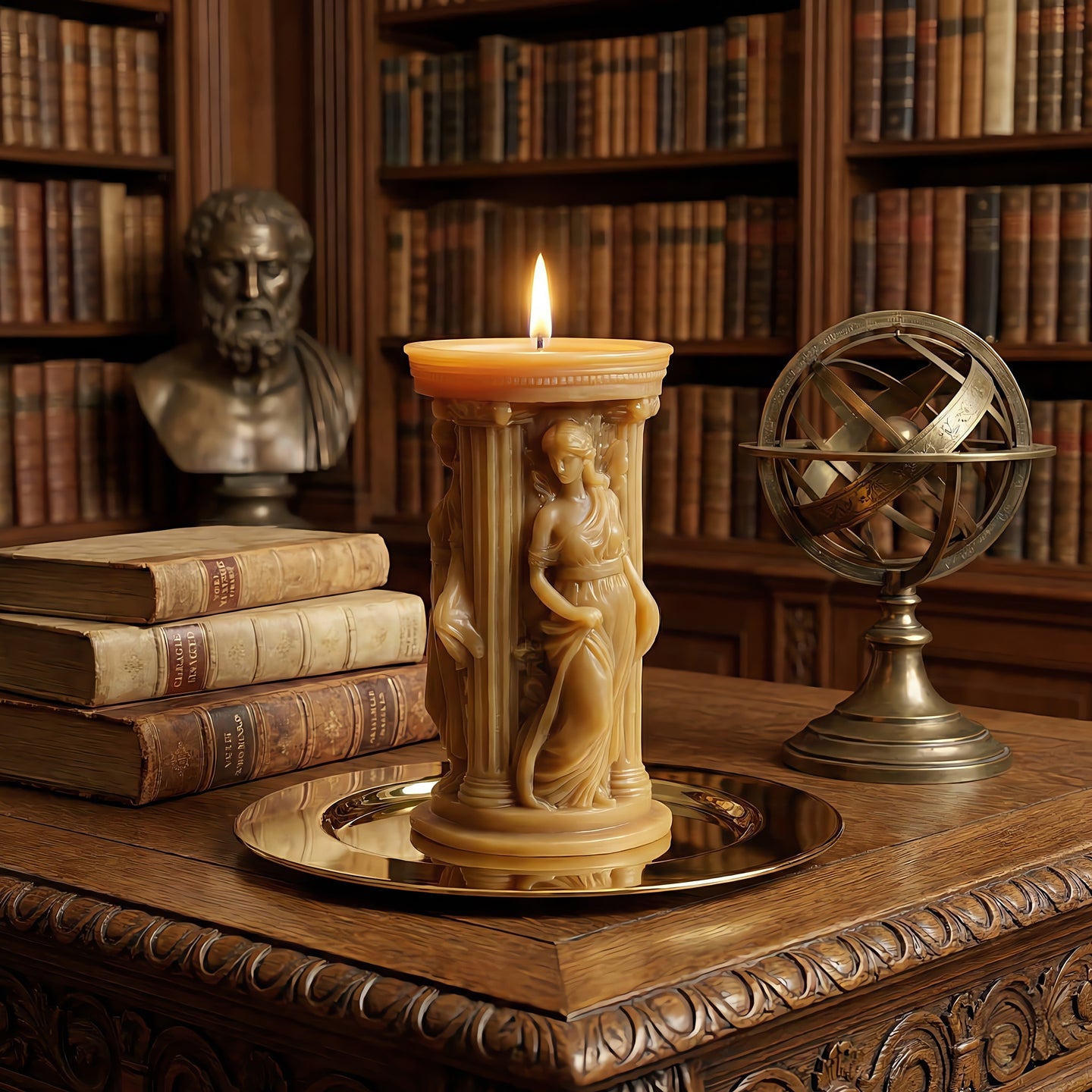 Svíčka ze včelího vosku Řecká bohyně Akord 2