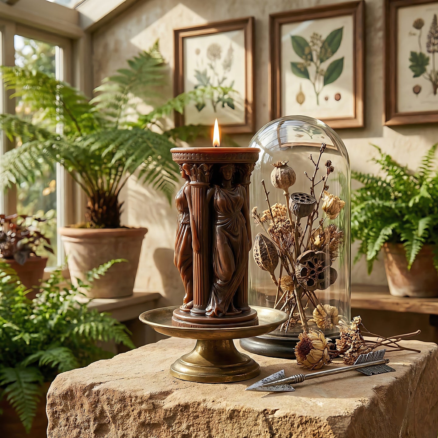 Svíčka ze včelího vosku Řecká bohyně Akord 4