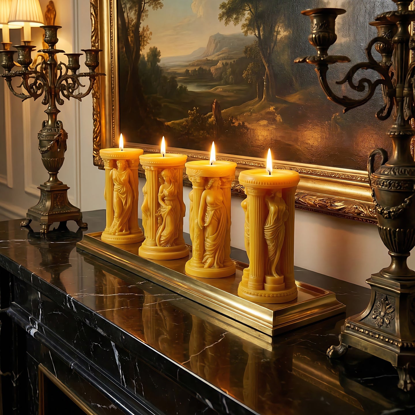 Grčka božica set svijeća od pčelinjeg voska akord 1