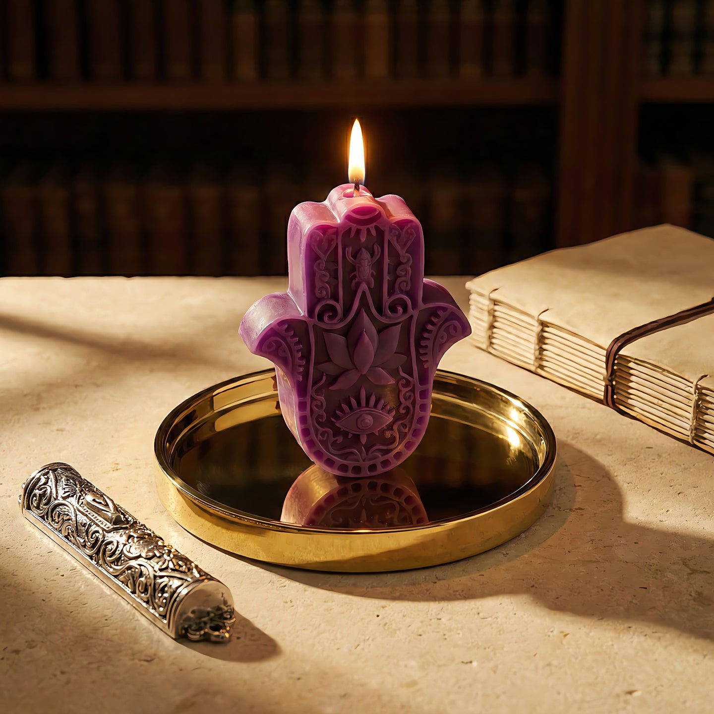 Hamsa Bienenwachskerze Akkord 1