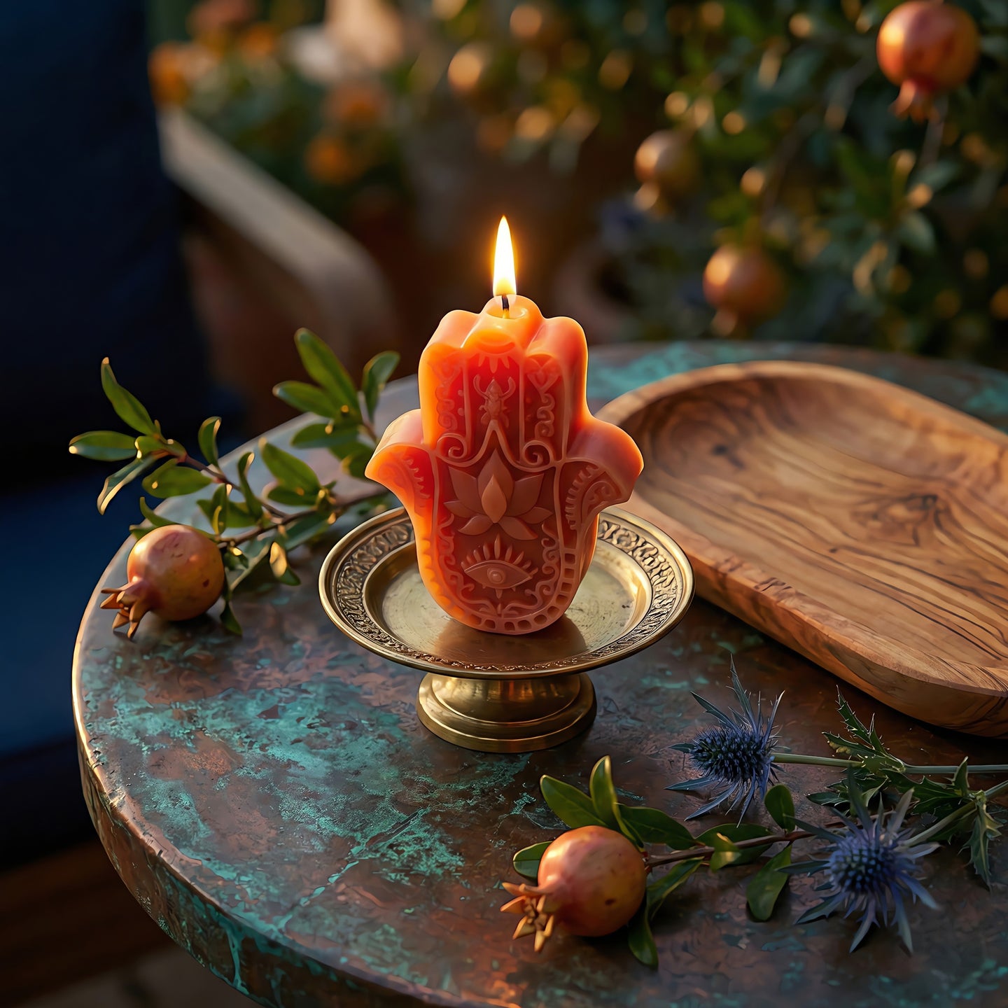 Hamsa Bienenwachskerze Akkord 3