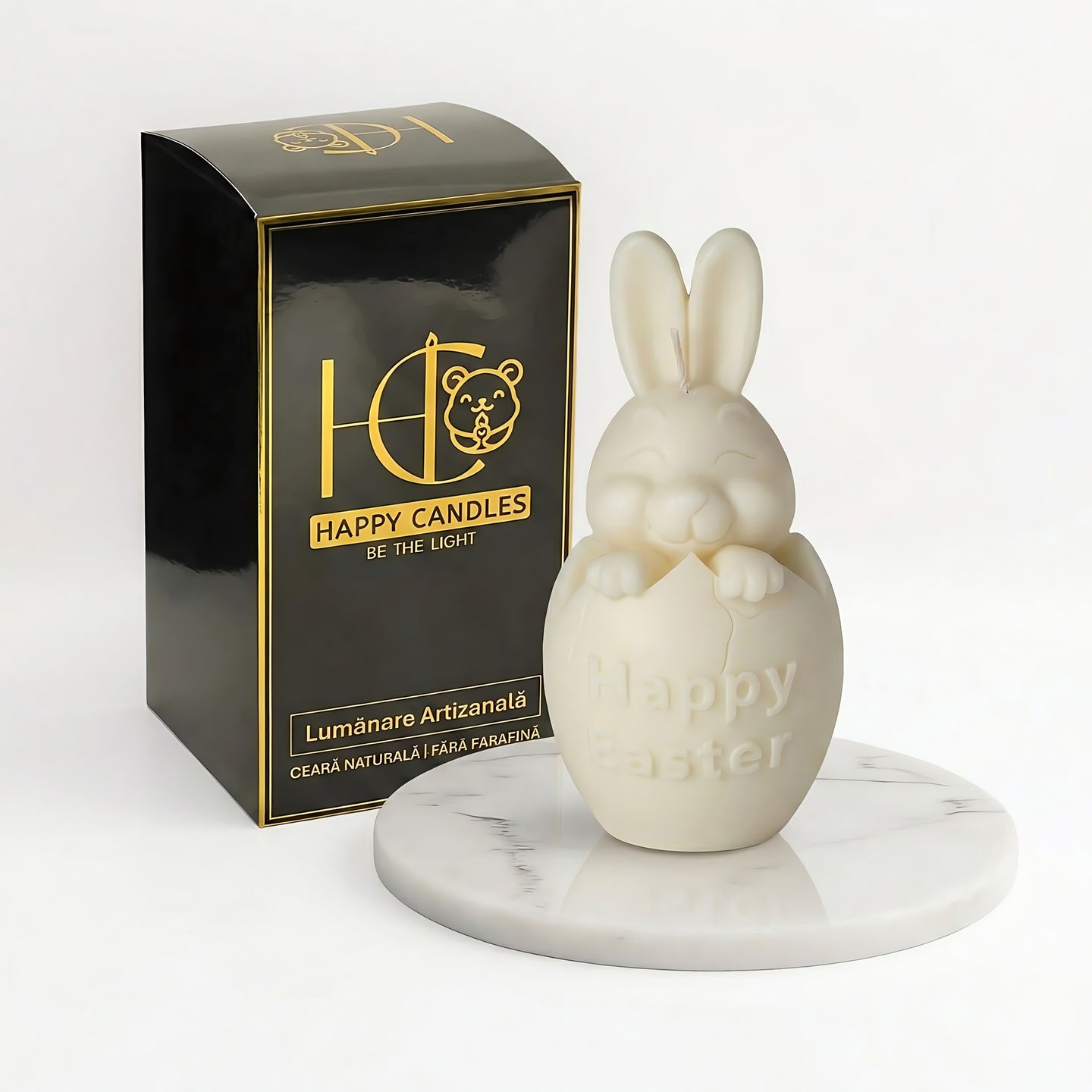Happy Easter Bunny Scented Candle Small White Cover Image