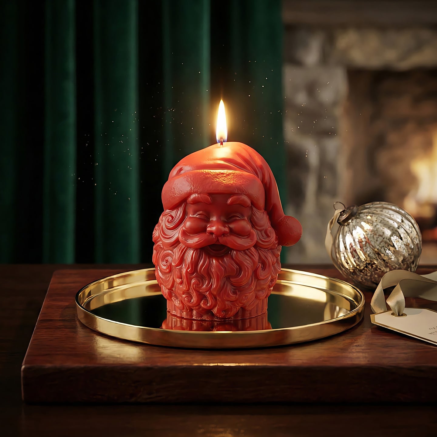 Happy Santa Beeswax Candle Accord 1