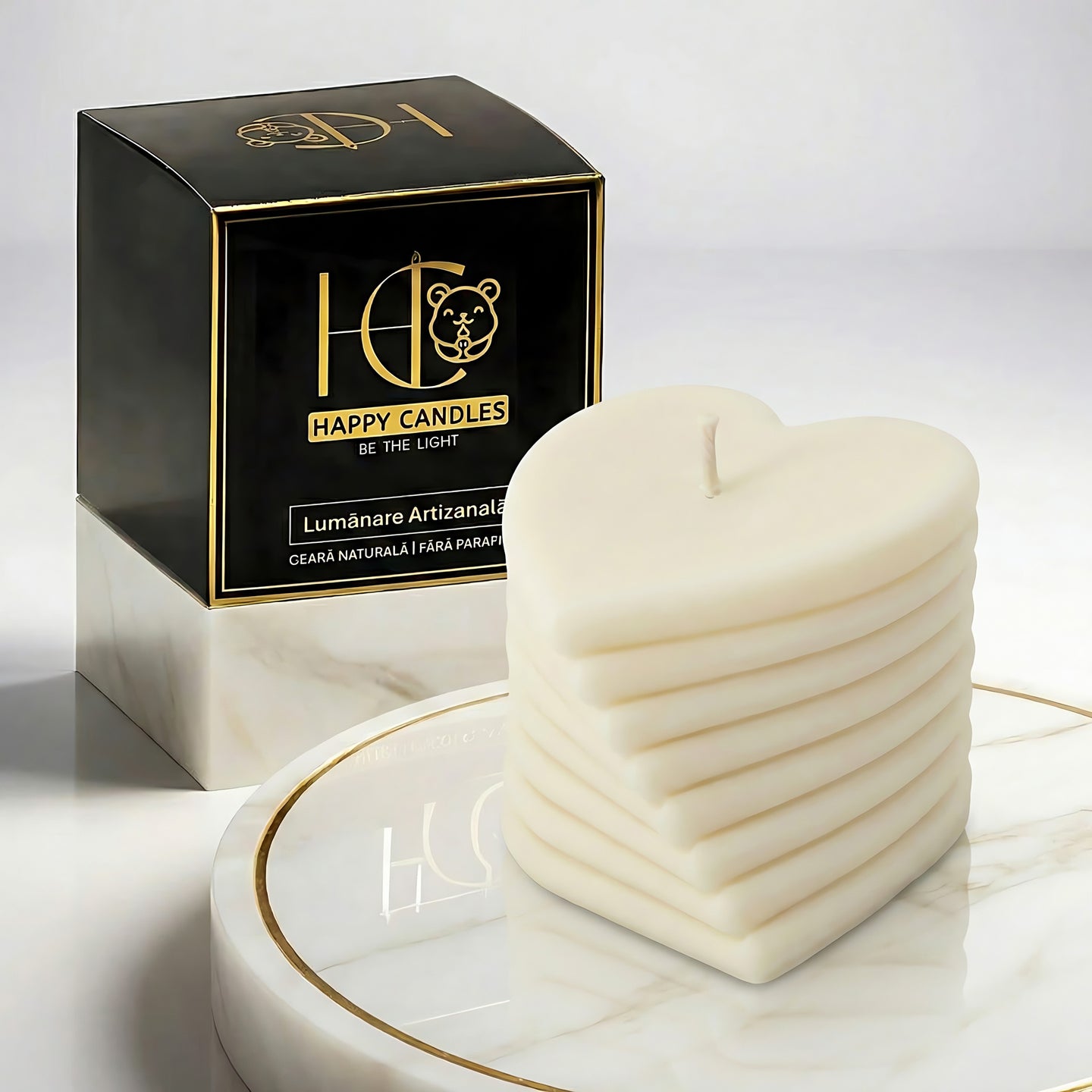 Hearts Spiral Scented Candle White Cover Image