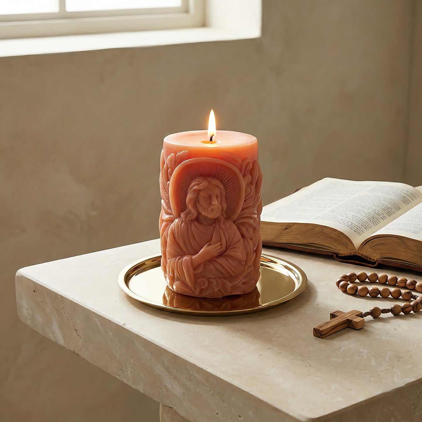 Jesus Beeswax Candle Accord 1