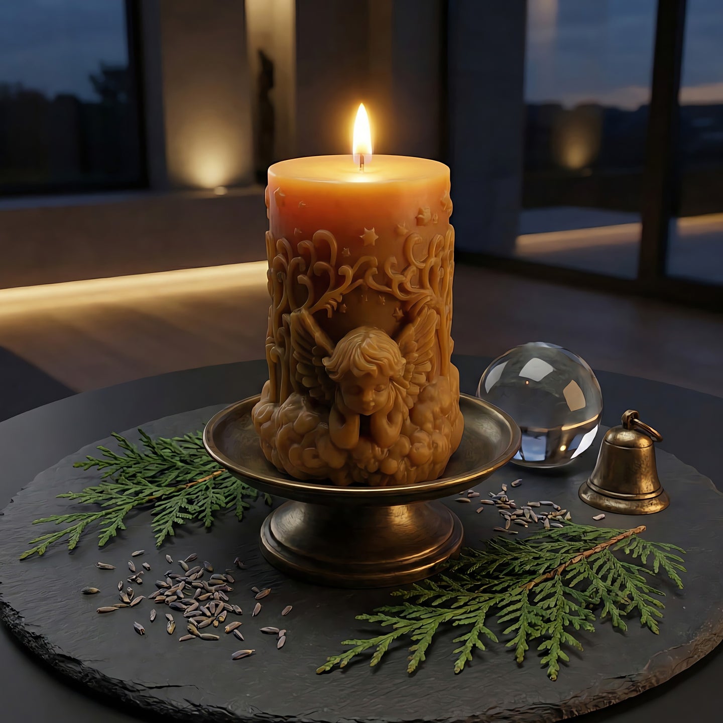 Svíčka ze včelího vosku Malý andělíček Akord 1