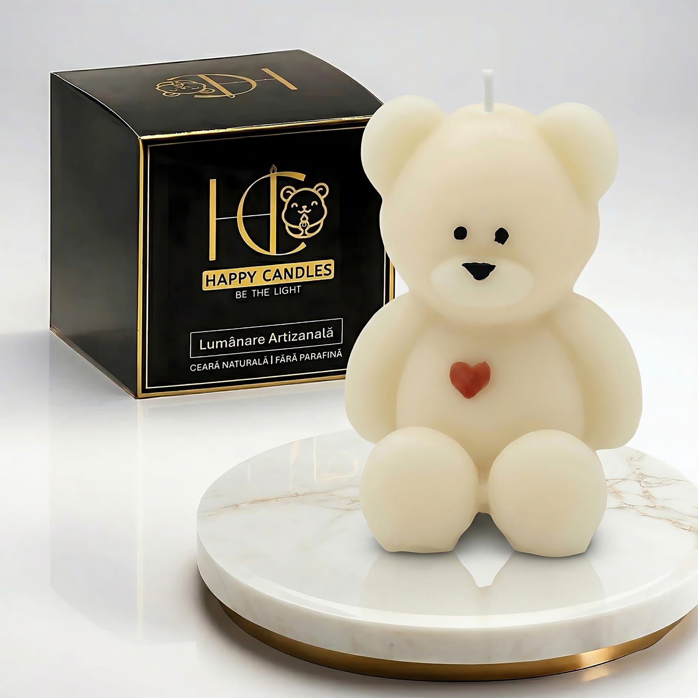 Little Bear | Hand-painted Scented Candle | Signature Coconut Blend (Soy-Free)