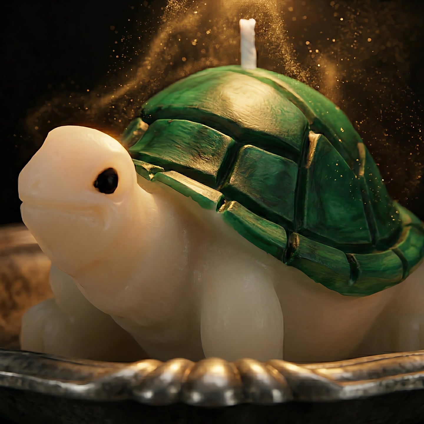 Little Turtle | Hand-painted Scented Candle | Signature Coconut Blend (Soy-Free)