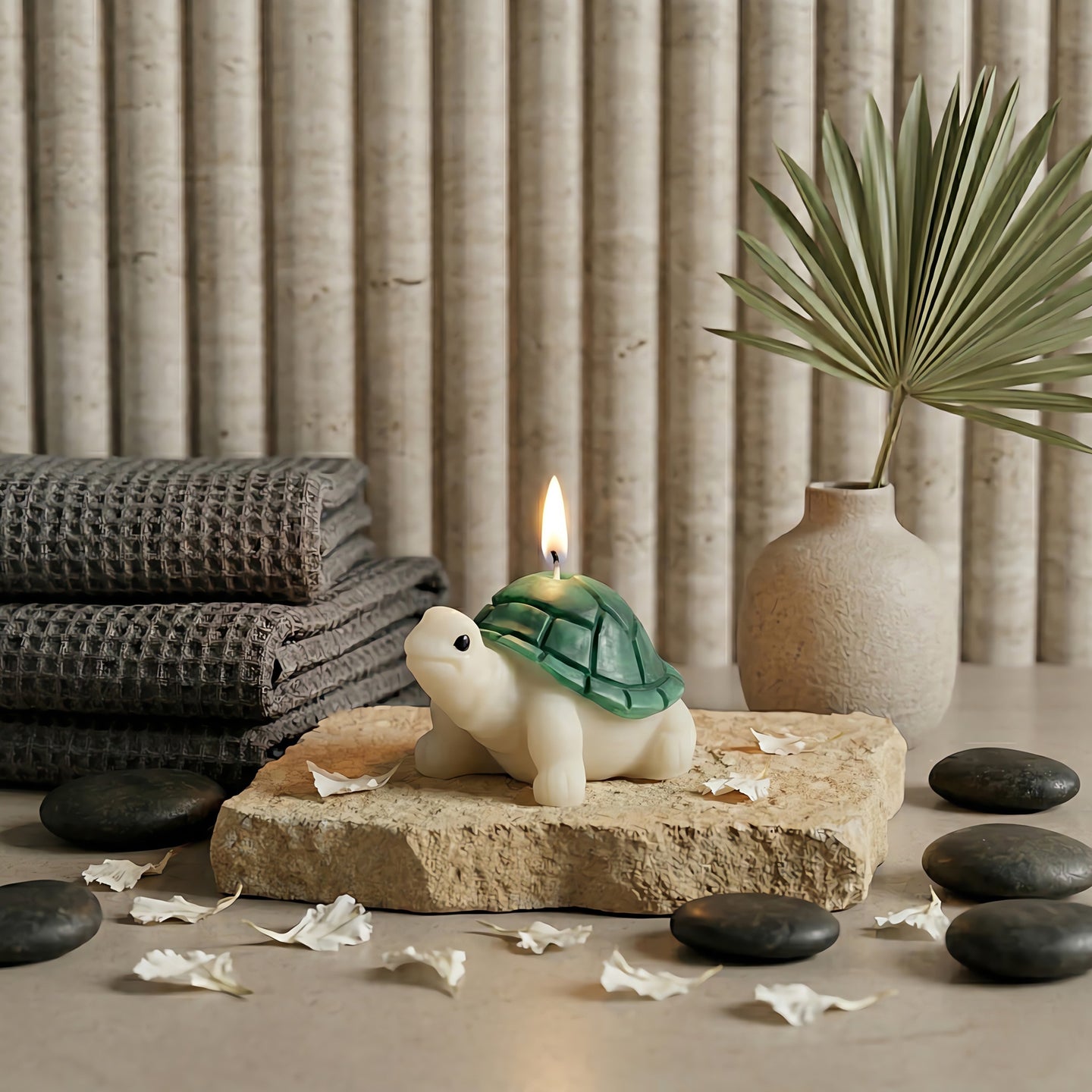 Little Turtle | Hand-painted Scented Candle | Signature Coconut Blend (Soy-Free)