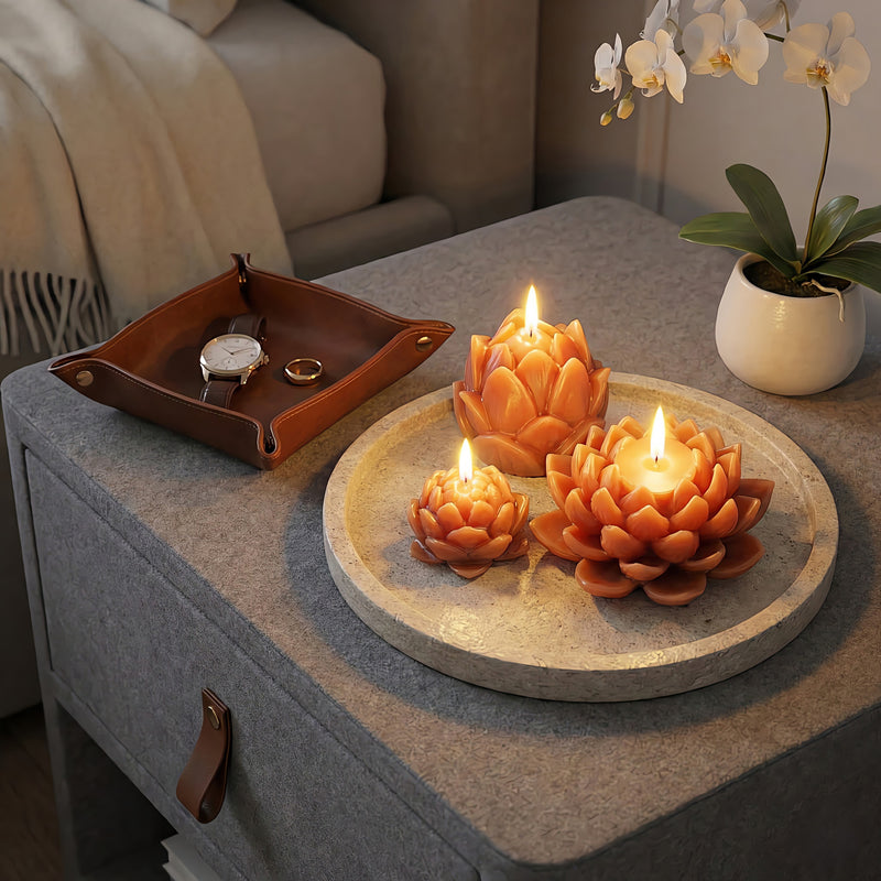 Lotus Beeswax Candle Set Accord 1