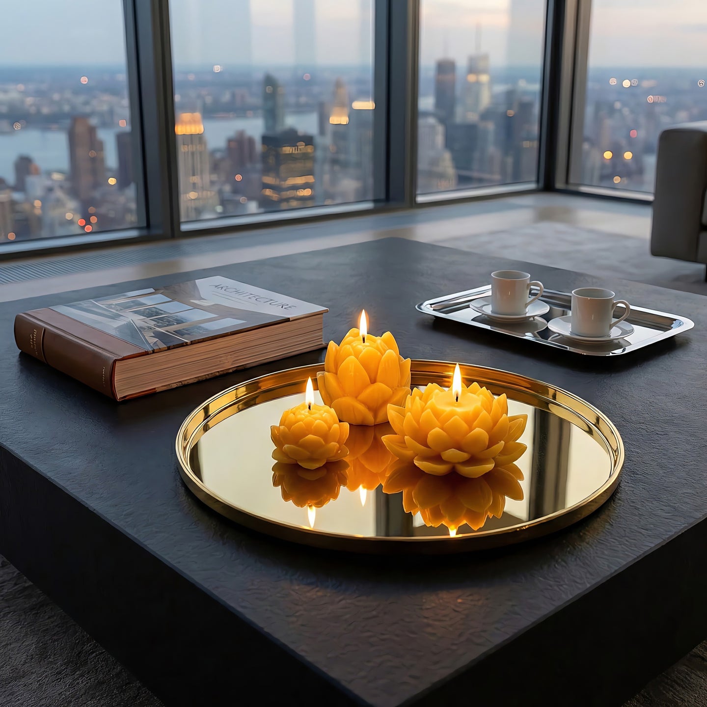 Lotus Bienenwachskerze Set Akkord 3