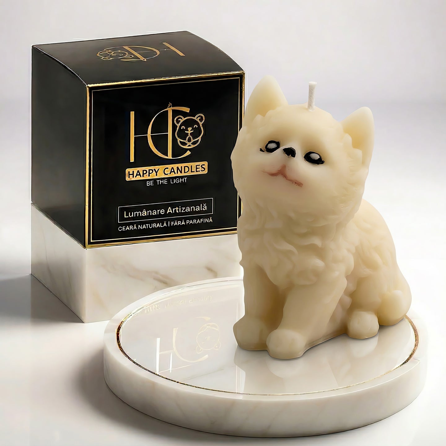 Meow | Hand-painted Scented Candle | Signature Coconut Blend (Soy-Free)