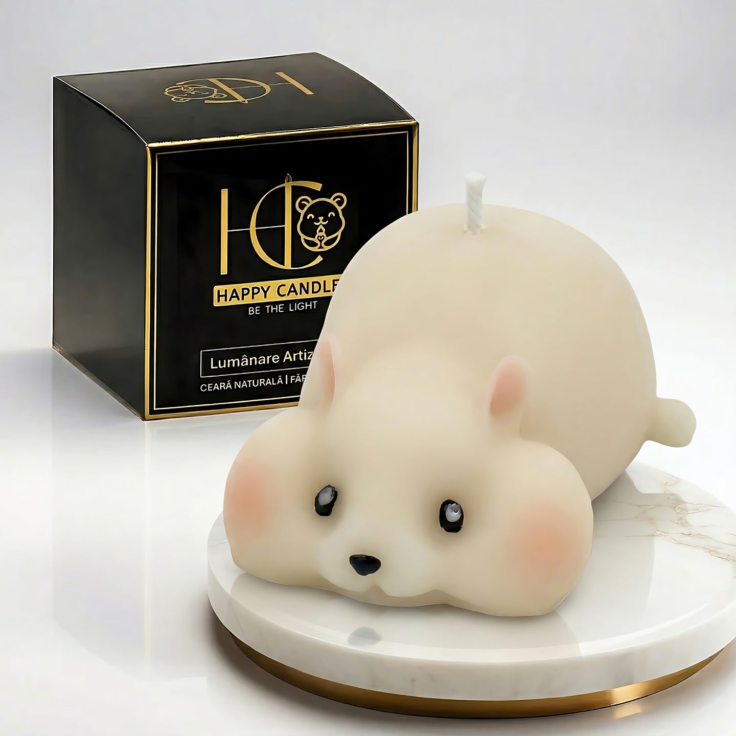 Nibbles the Hamster | Hand-painted Scented Candle | Signature Coconut Blend (Soy-Free)