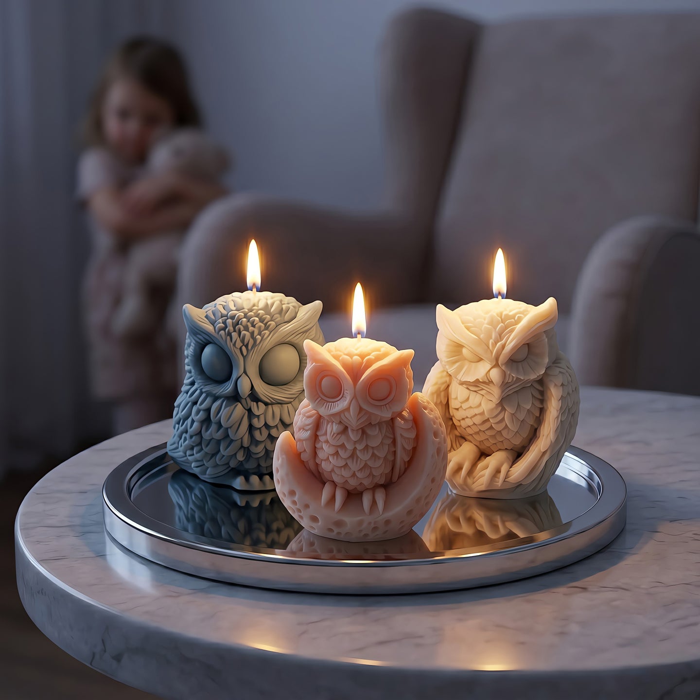 Owl | Scented Candle | Signature Coconut Blend (Soy-Free)