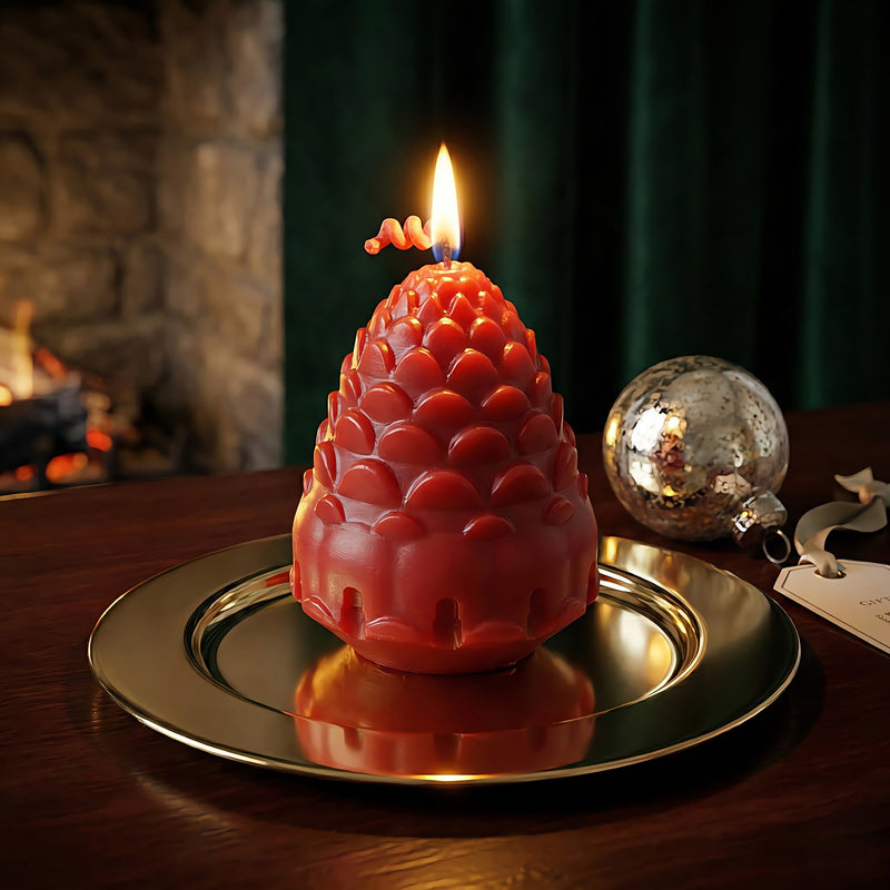 Pine Cone Beeswax Candle Accord 1