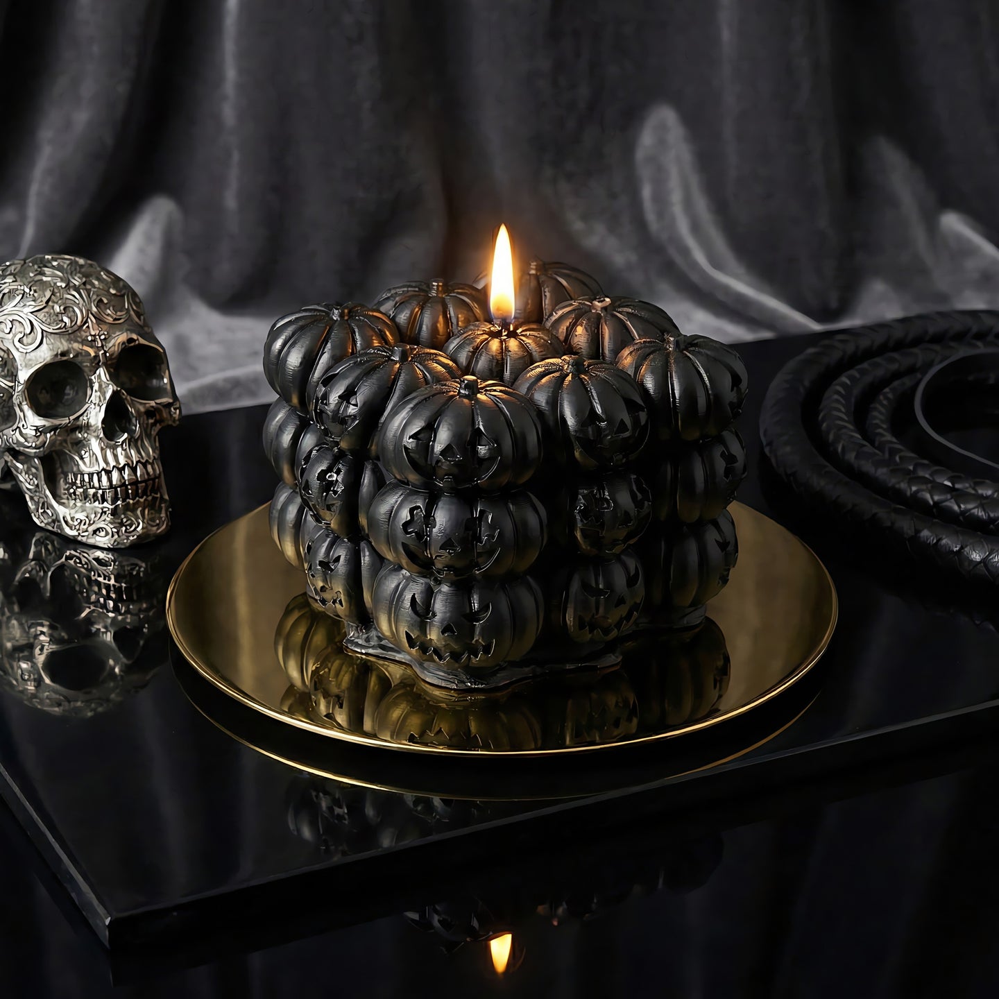 Pumpkins Cube Beeswax Candle Accord 1