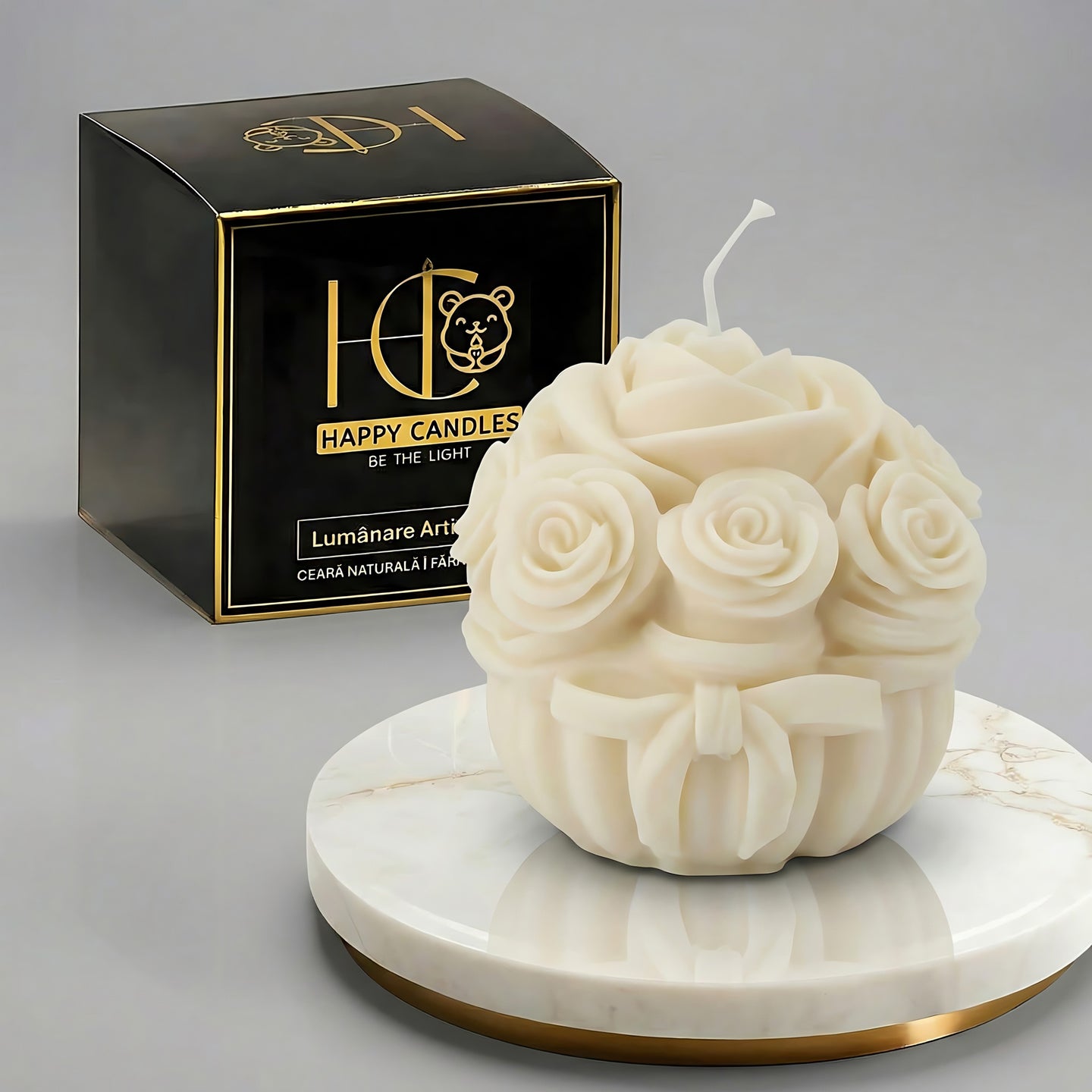 Rose Pot Scented Candle White Cover Image