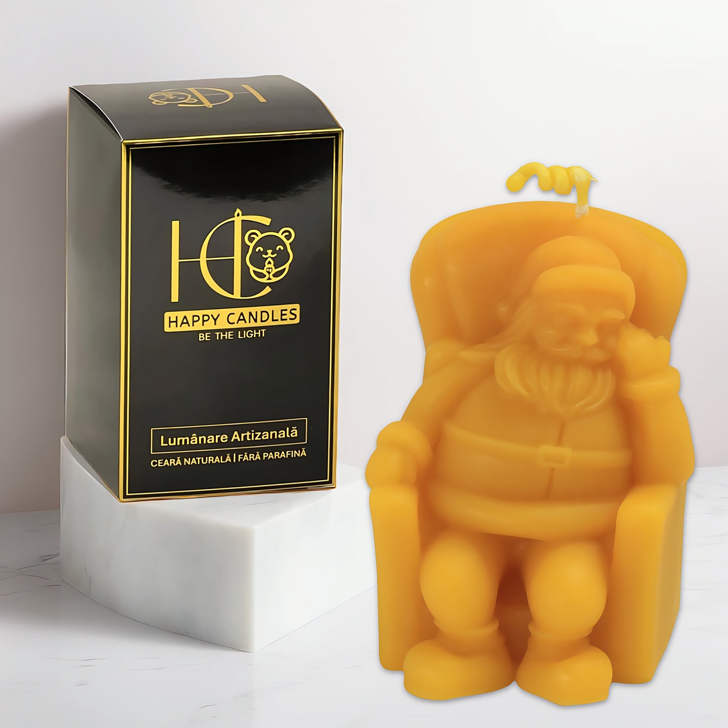 Santa Claus Beeswax Candle Yellow Cover Image