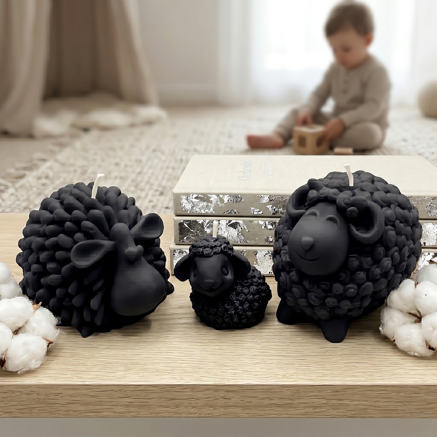 Sheep Family | Scented Candle Set | Signature Coconut Blend (Soy-Free)