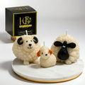 Sheep Family | Hand-painted Scented Candle Set | Signature Coconut Blend (Soy-Free)