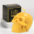 Skull Beeswax Candle Large Yellow Cover Image