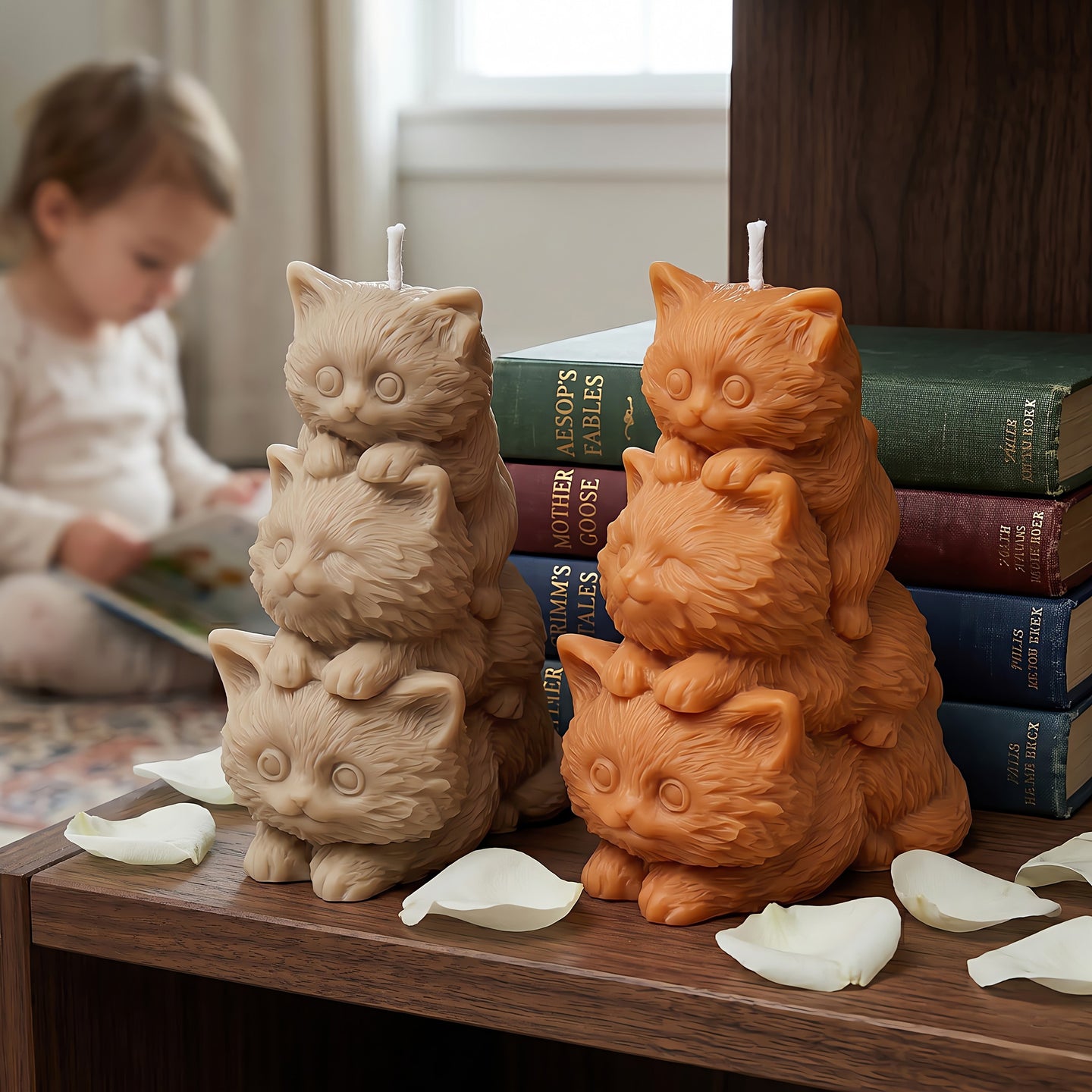 Stacked Kittens | Scented Candle | Signature Coconut Blend (Soy-Free)