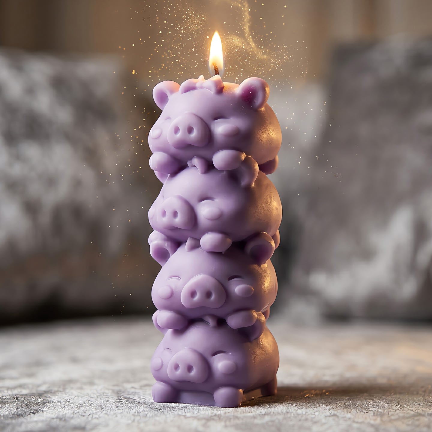 Stacked Piglets | Scented Candle | Signature Coconut Blend (Soy-Free)