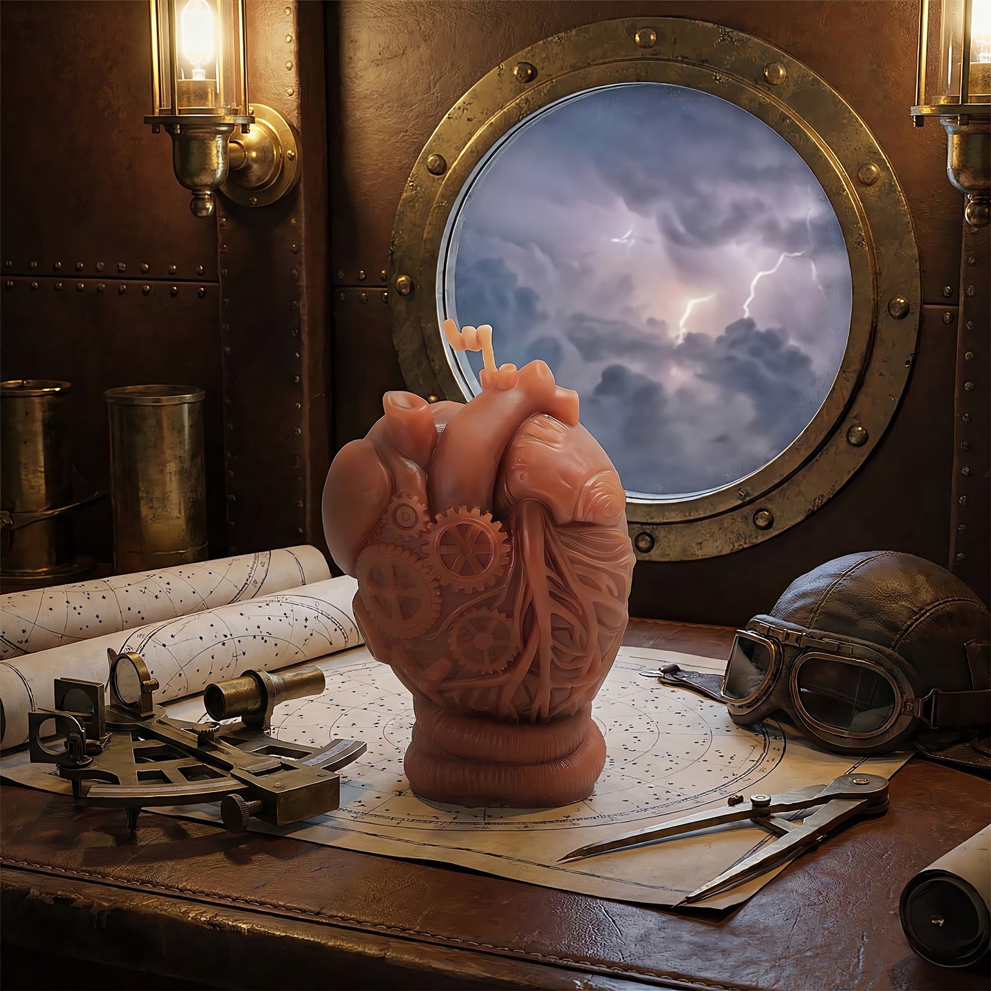 Steampunk Hearts Beeswax Candle Accord 2